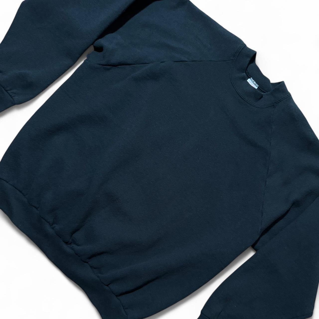 Vintage 90s Blank Black Crewneck Sweater