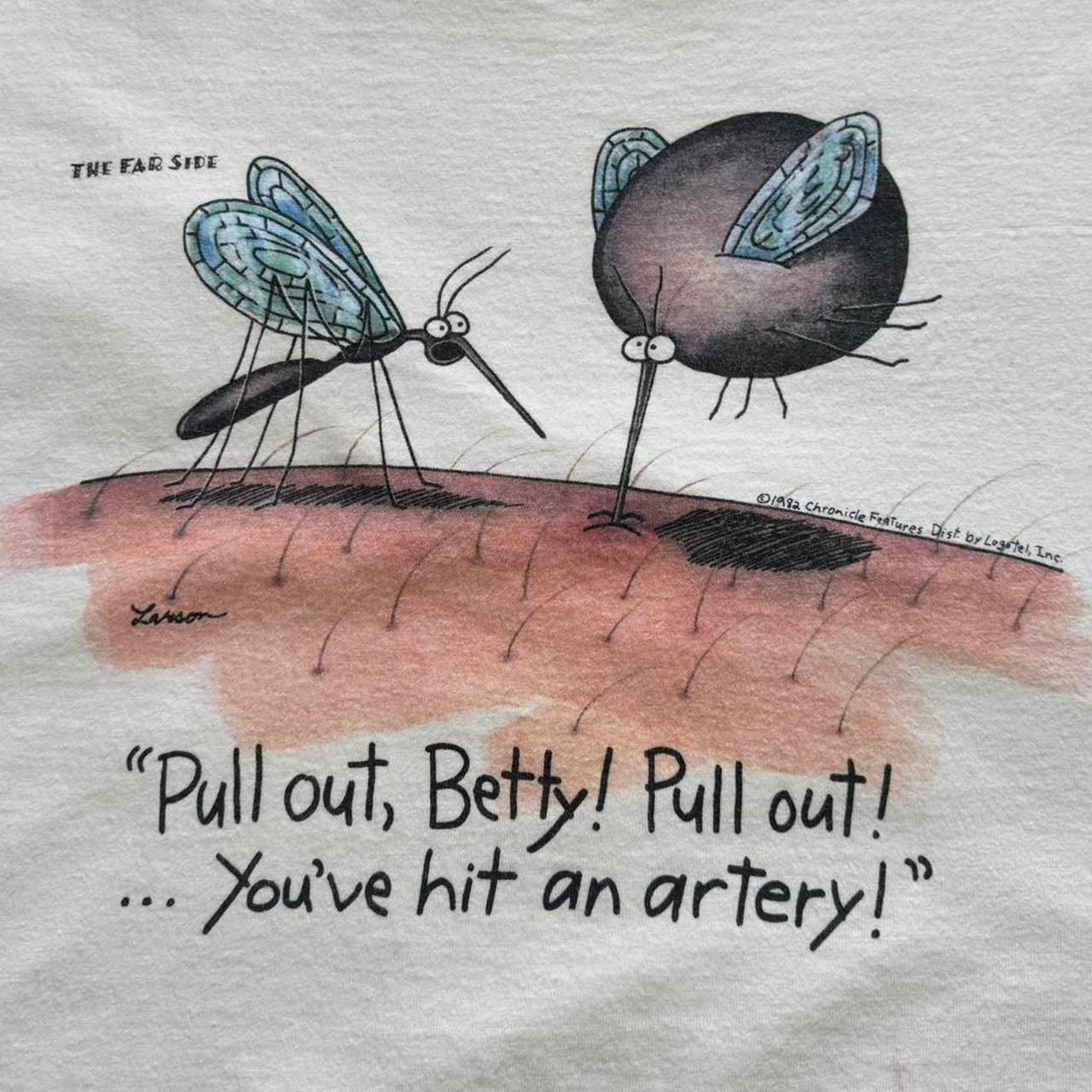 1992 The Far Side Mosquito Joke Tee
