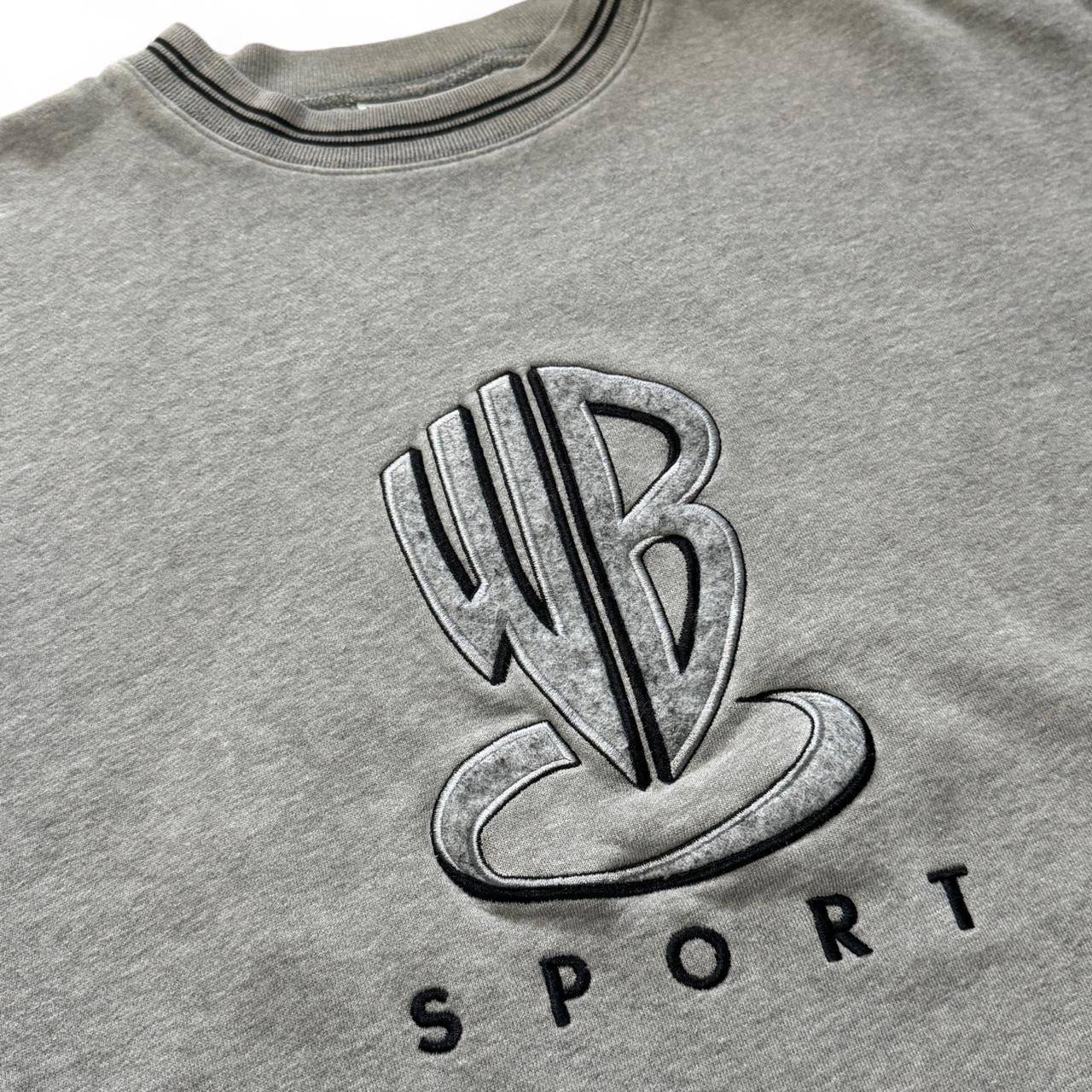 90s Grey Warner Bros. Sport Embroidered Crewneck