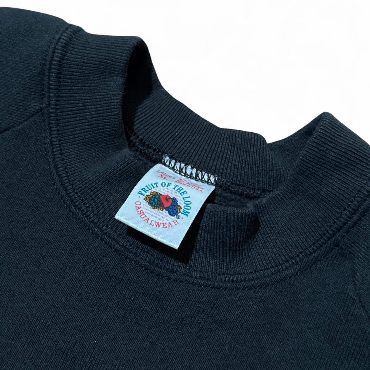 Vintage 90s Blank Black Crewneck Sweater