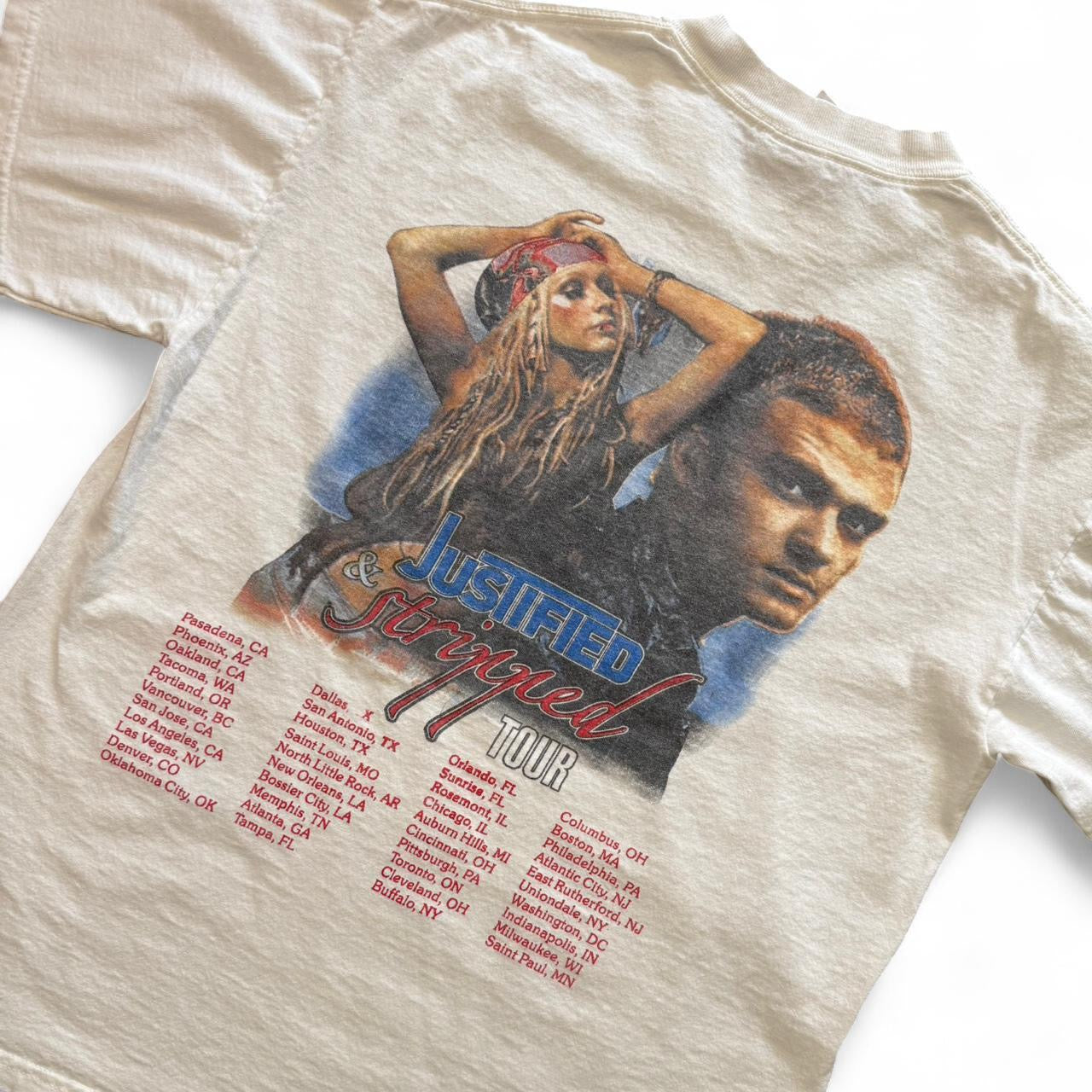 2003 Justified & Stripped Tour Tee