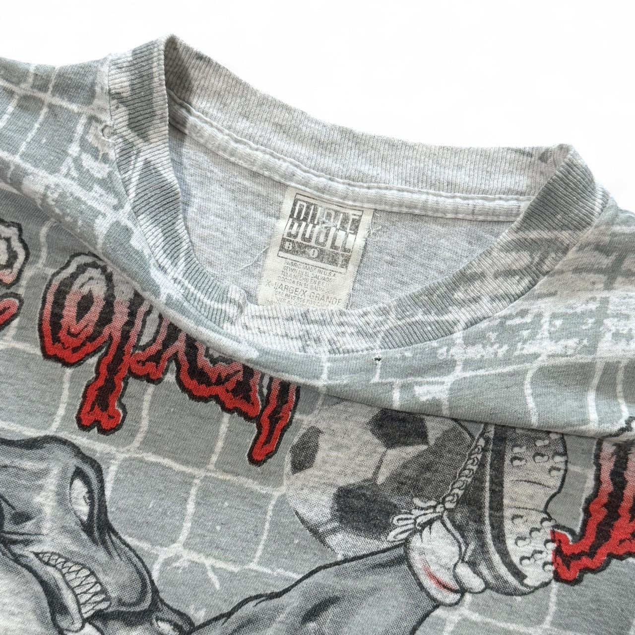 90s Bugle Boy AOP Soccer Shark Tee