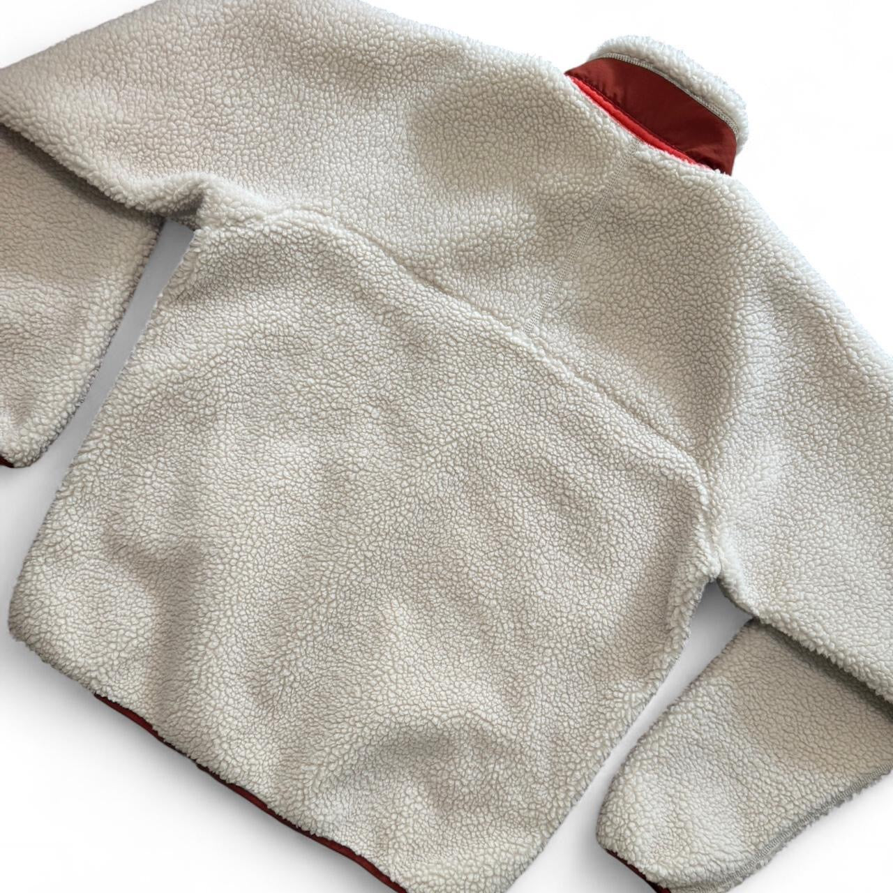 Cream/Red Patagonia Fleece Retro-X Jacket