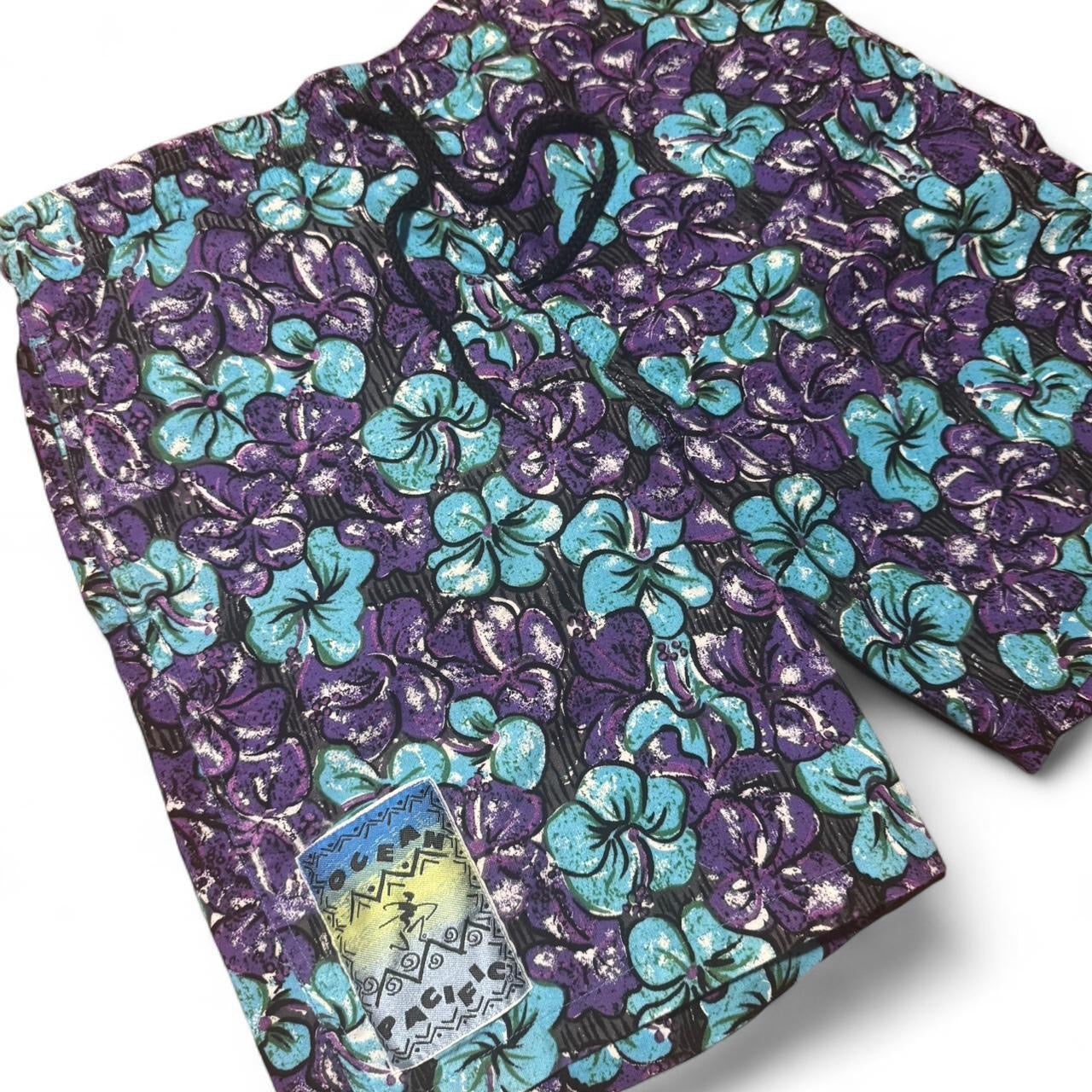 Vintage Ocean Pacific Hawaiian Floral Board Shorts