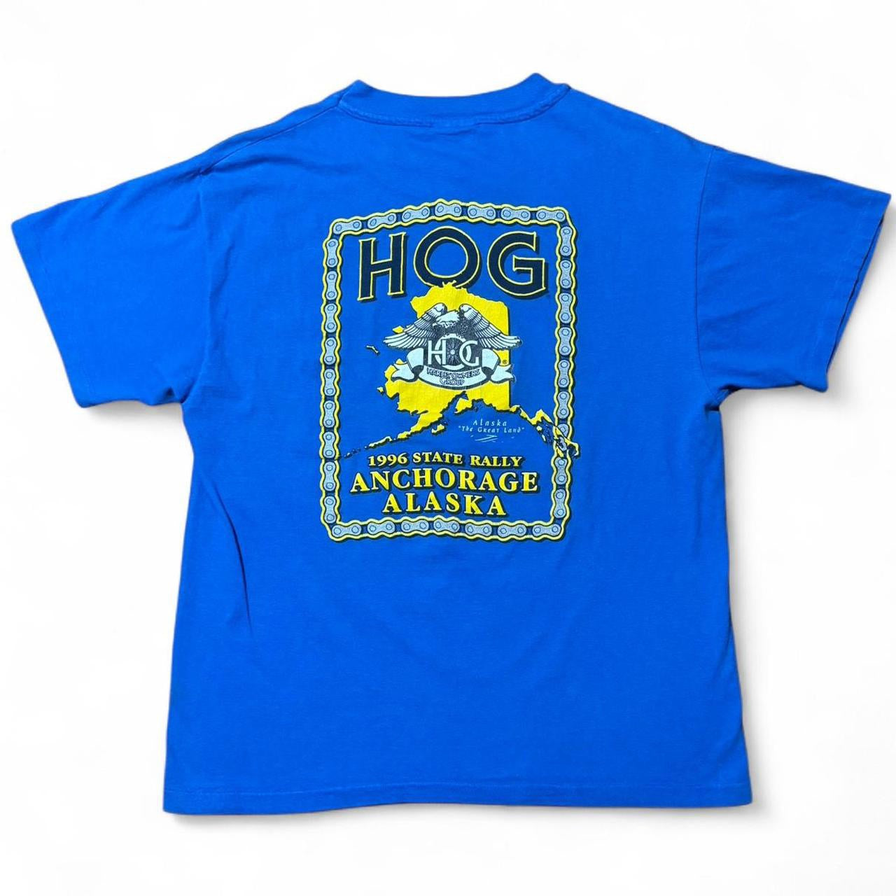 1996 Hog Rally Alaska Harley Owners Tee