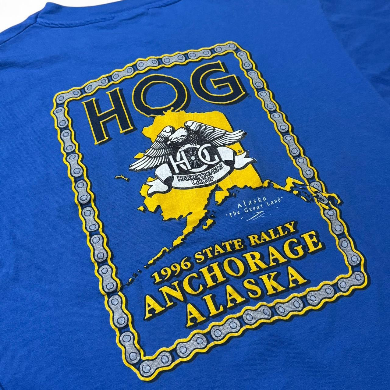 1996 Hog Rally Alaska Harley Owners Tee