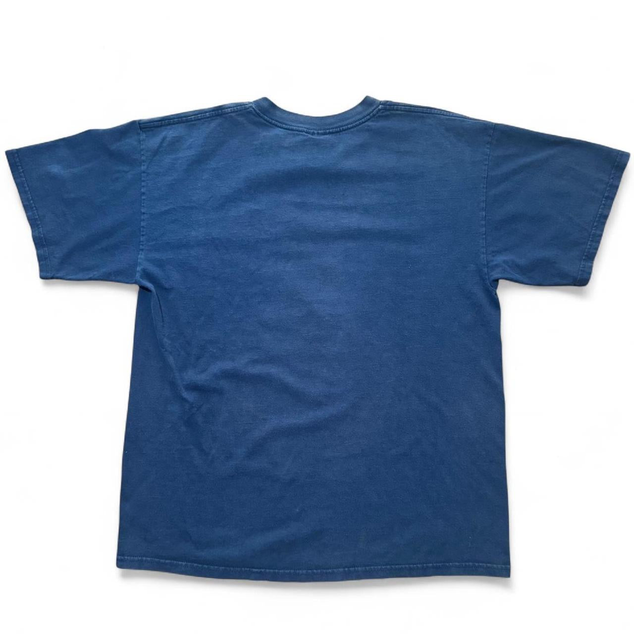 Navy Blue Faded Embroidered Goliad Tigers Football Tee