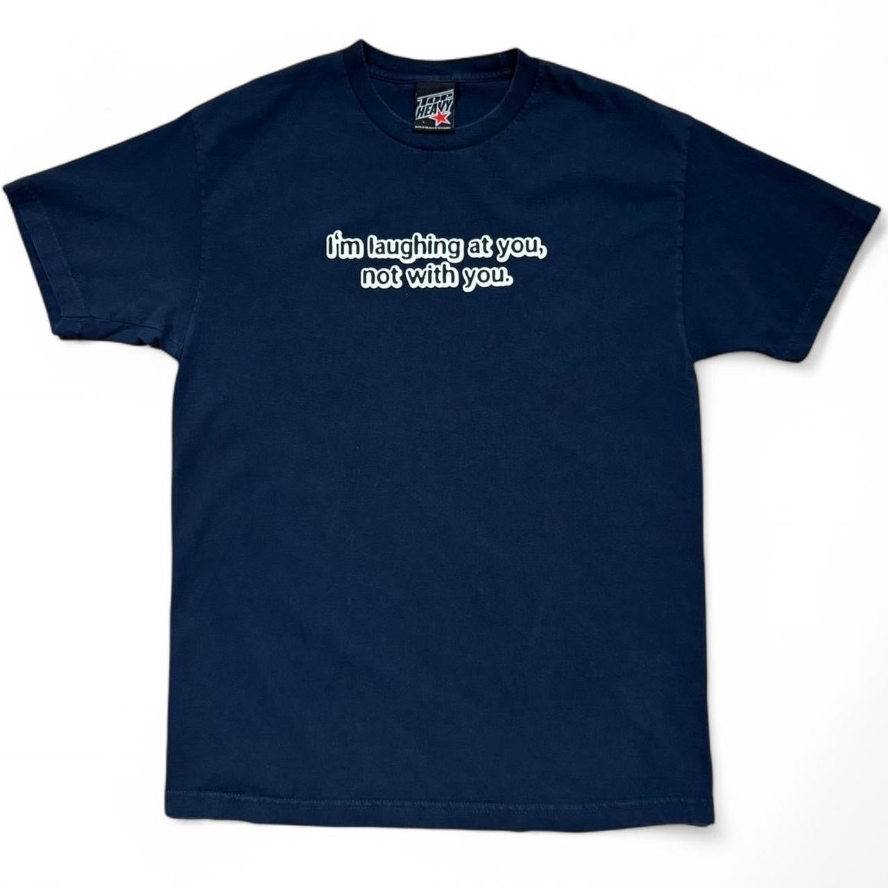 Y2K Navy Blue Funny Humour Type T-Shirt