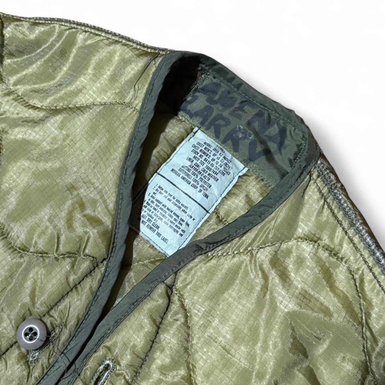 Vintage U.S. Military M-65 Field Jacket Army Green Quilted Liner