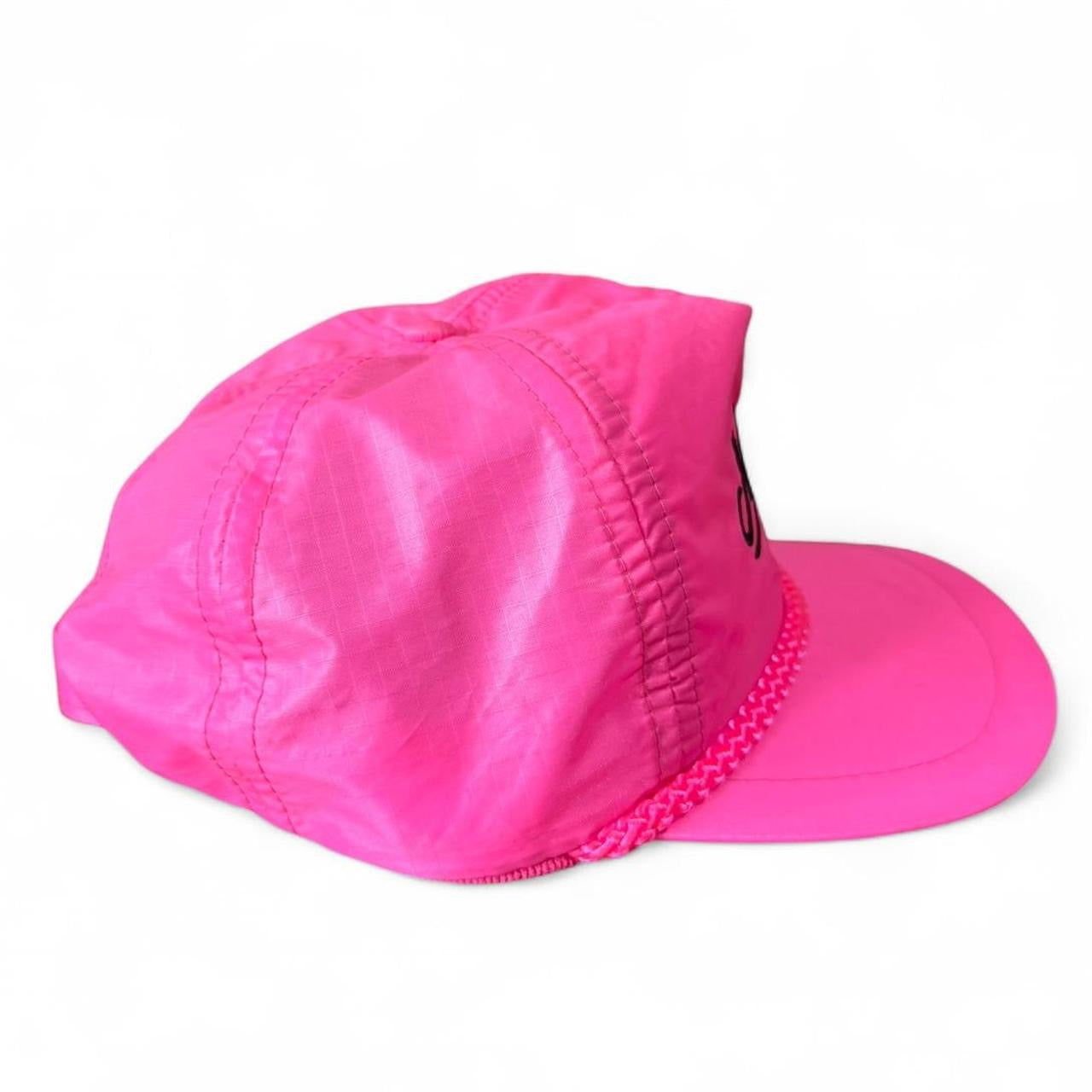 Vintage 90s Neon Hot Pink Maui Tourist Souvenir Beach Baseball Hat Cap
