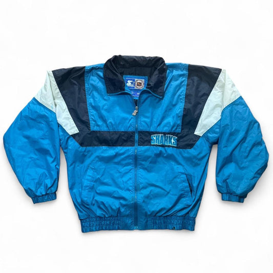 90s NHL Starter San Jose Sharks Hockey Zip Up Windbreaker