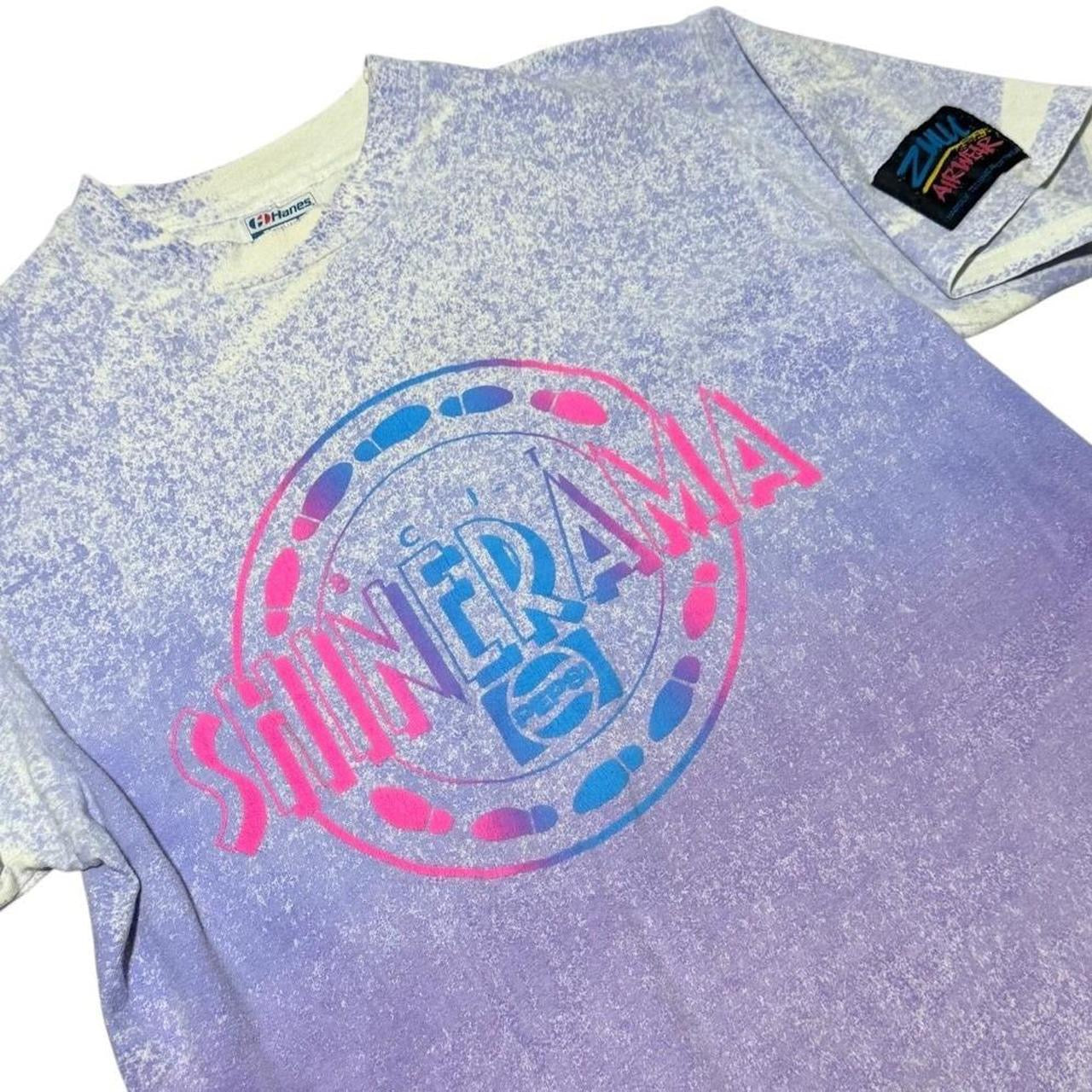 90s Zulu Shinerama Pepsi Purple Acid Wash Tie Dye Promo Graphic T-shirt