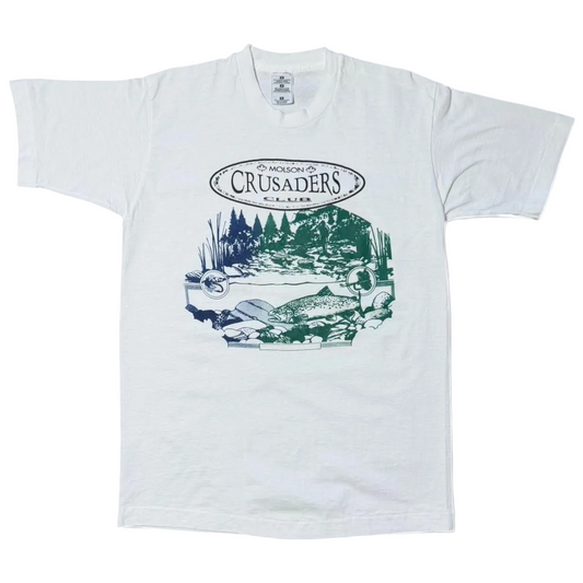 90s Molson Canadian Crusaders Club Beer Fishing T-shirt