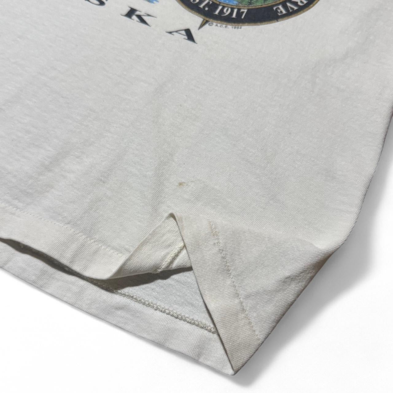 90s Mt. McKinley Alaska Wildlife Nature Animal Map Outdoors Tee