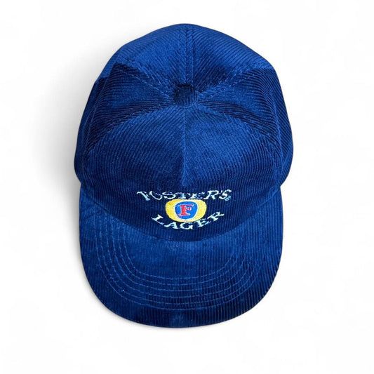 Vintage 90s Corduroy Fosters Lager Beer Promo Trucker Snapback Hat