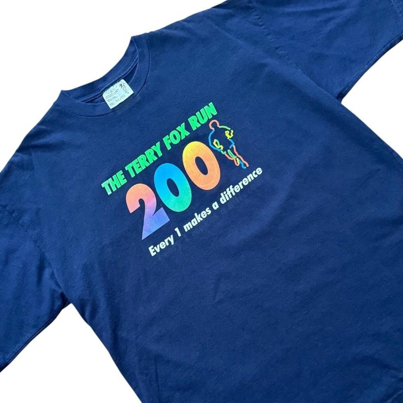 Y2K Terry Fox Foundation Marathon Running Fundraiser Graphic T-shirt