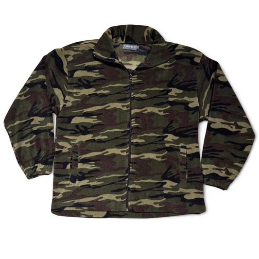 Green Camouflage Fleece Zip-Up