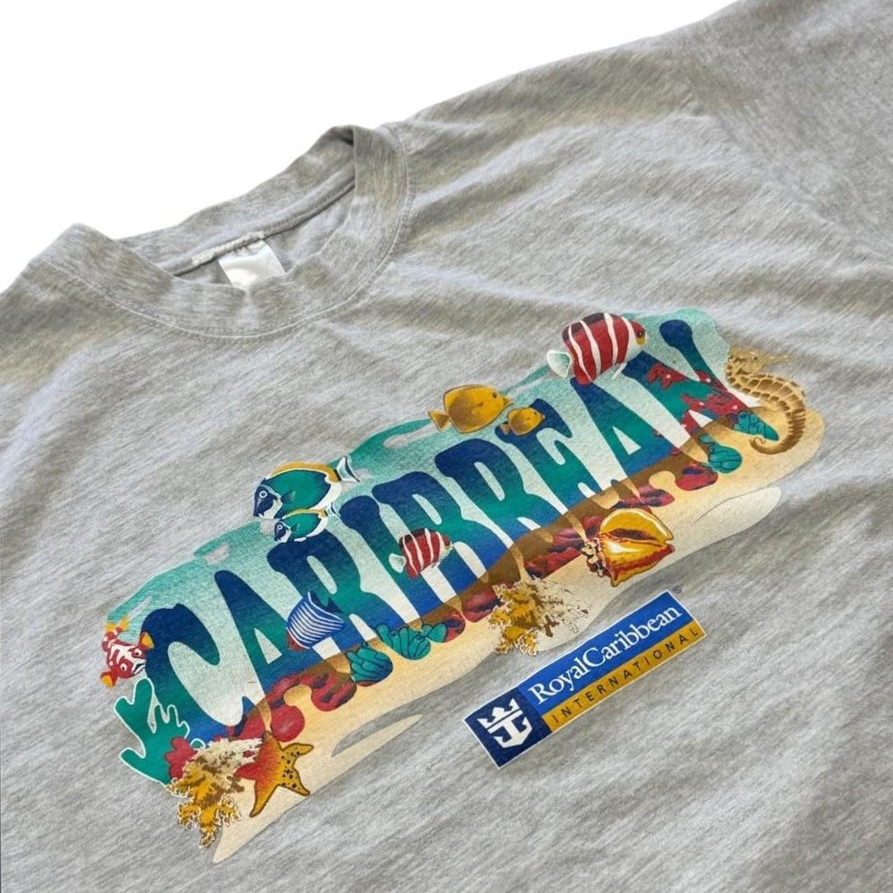 Y2K Royal Caribbean Cruise Ship Caribbean Beach Souvenir Graphic T-shirt