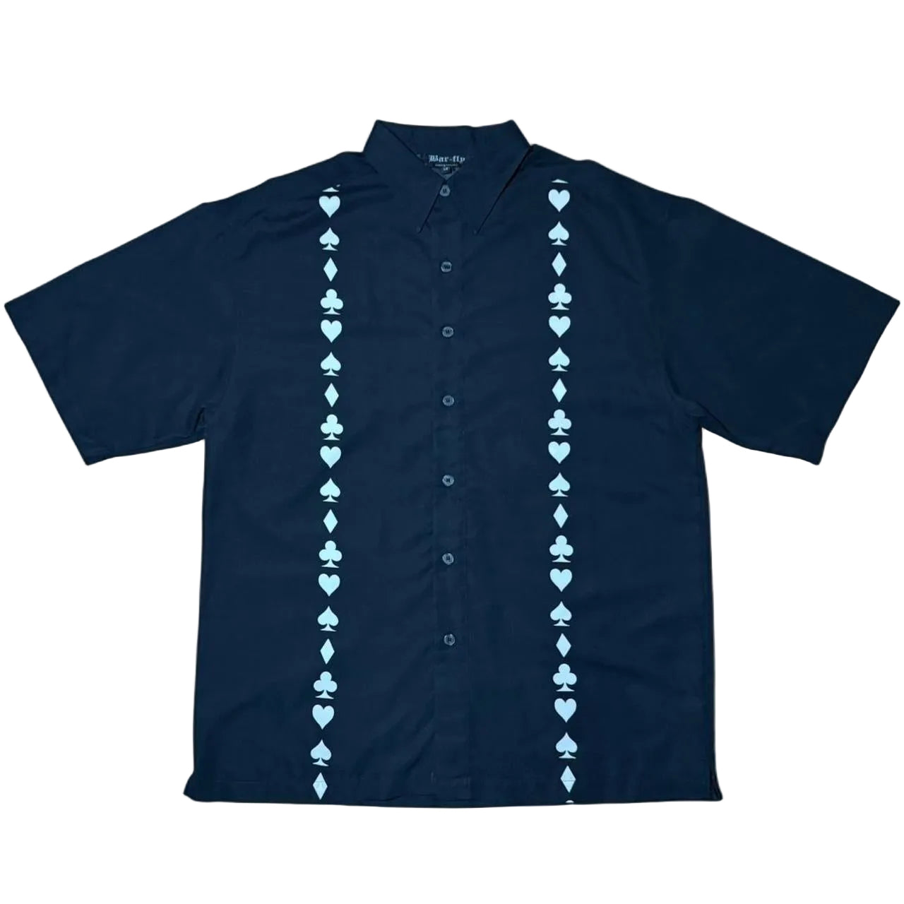 Y2K Poker Cards Gambling Casino Button Up Dress Shirt