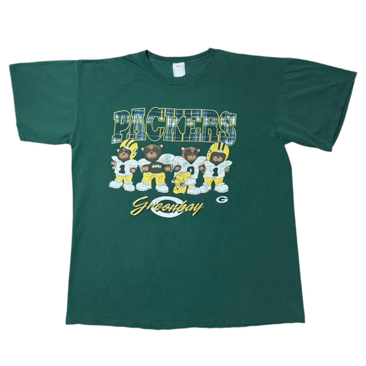 90s Green Bay Packers NFL Teddy Bear Tee