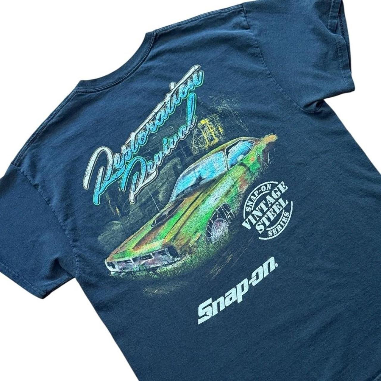 Y2K Snap-on Restoration Revival Vintage Steel Series Car Graphic T-Shirt