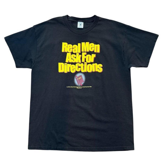 90s Real Men Ask For Direction Bible Proverb Religious Jesus God T-shirt