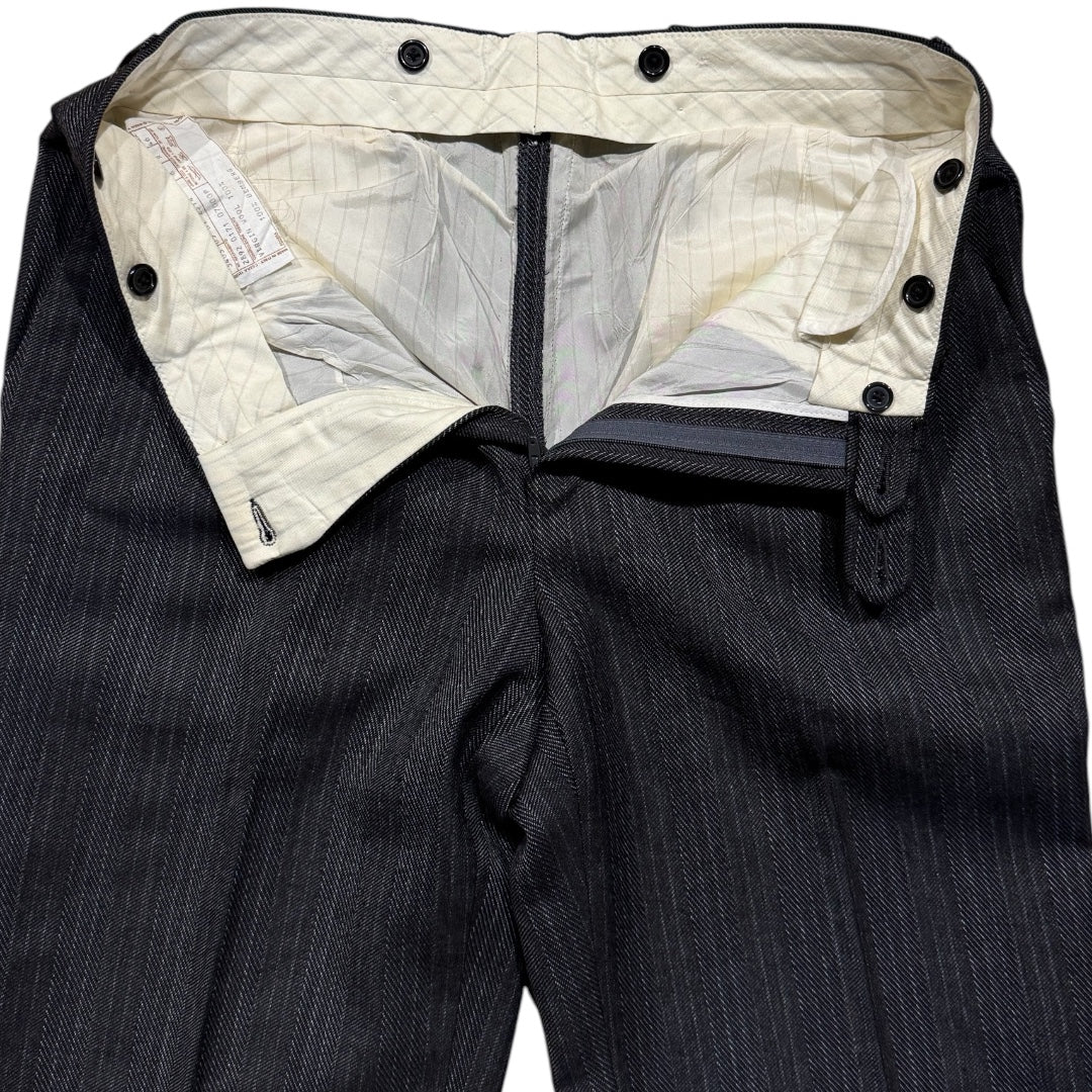 70s Pleated Wool Trousers