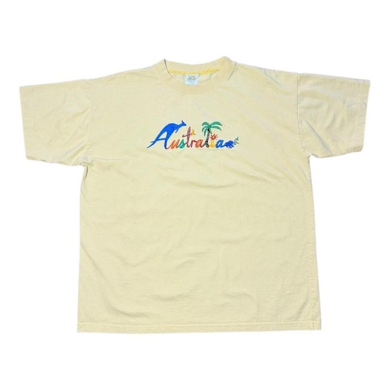 90s Australia Embroidered Kangaroo Nature Gold Coast Souvenir T-shirt