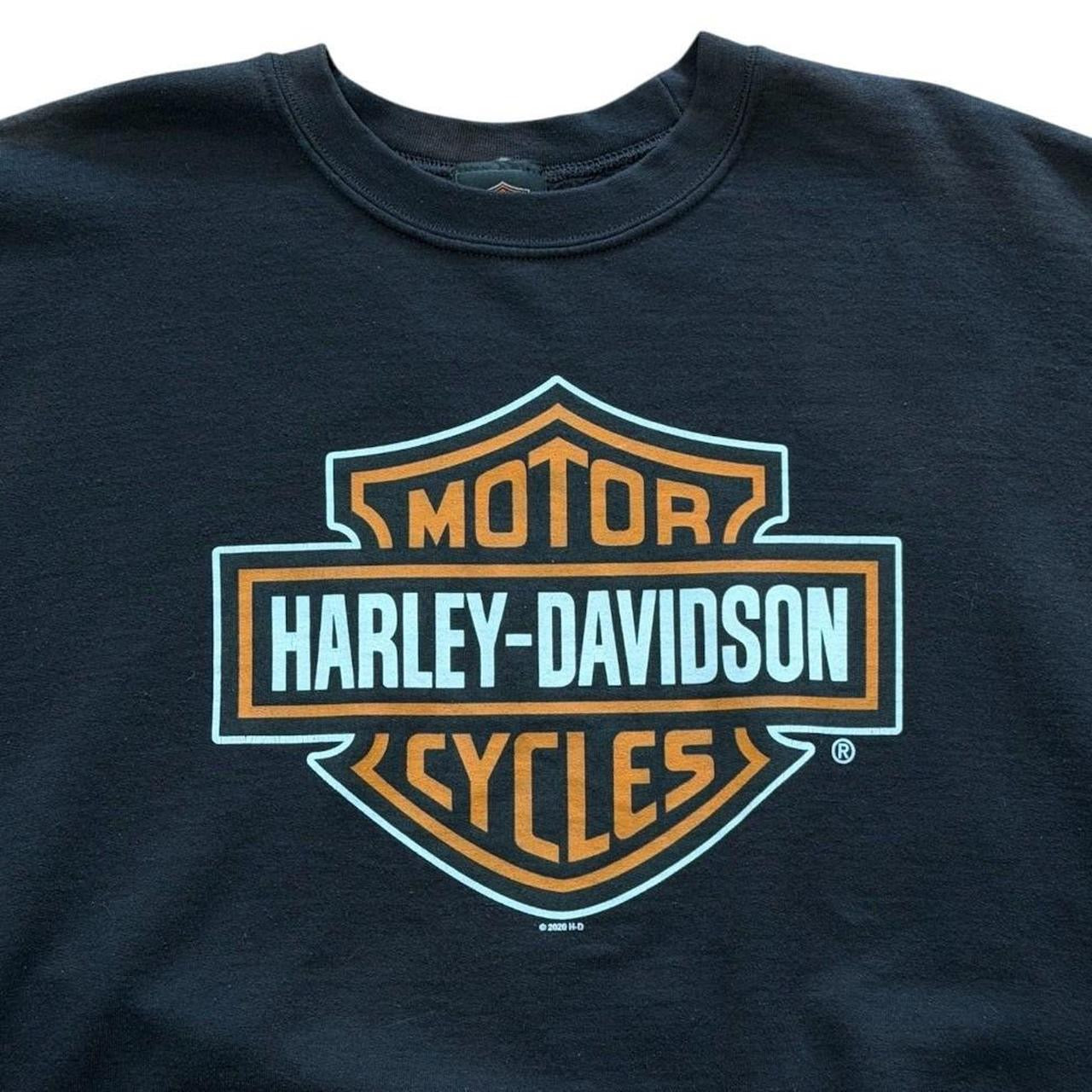 Harley Davidson Heaven Australia Faded Motorcycle Biker Logo Crewneck Sweater
