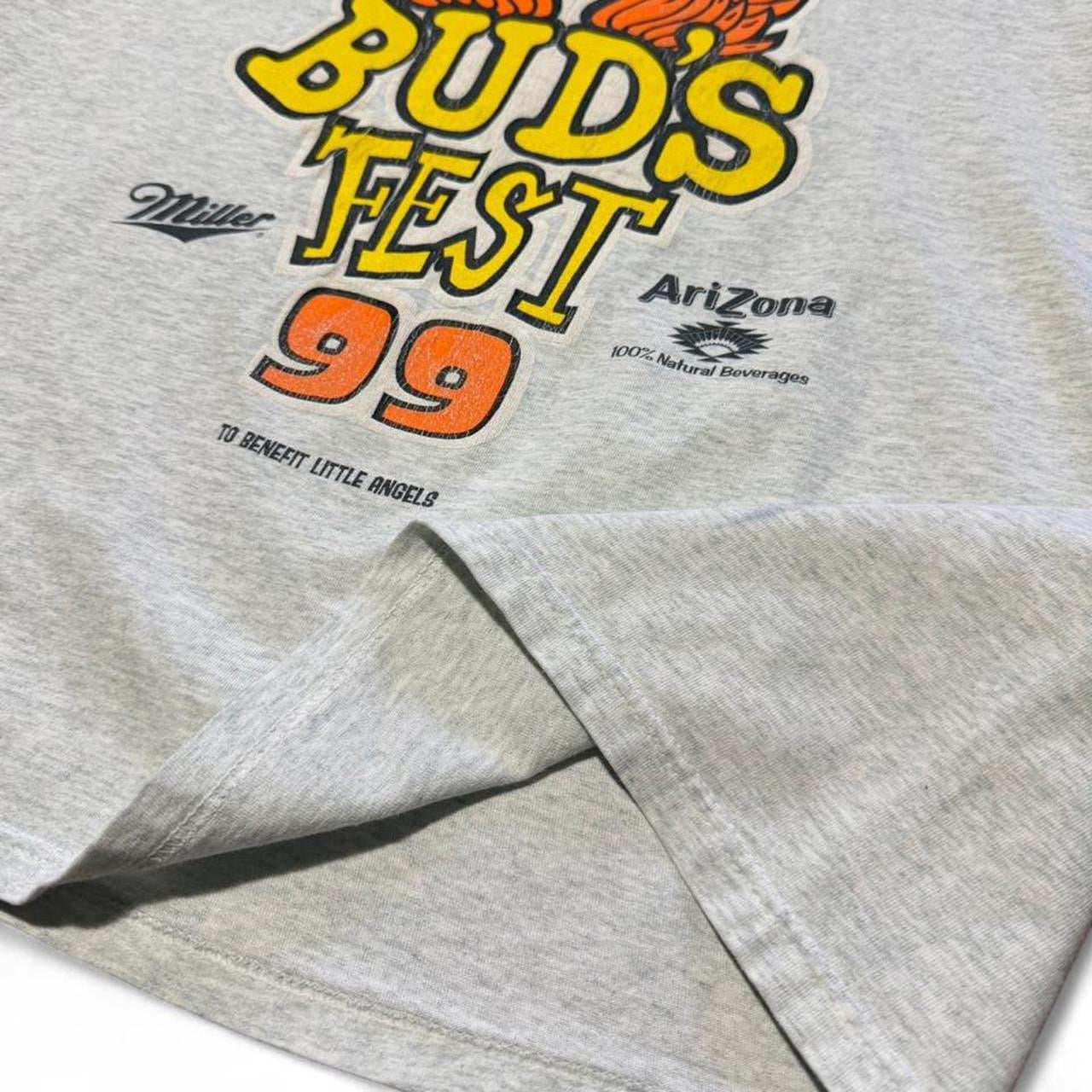 Vintage ‘99 Harley Davidson Buds Fest Motorcycle Biker Promo Souvenir T-shirt