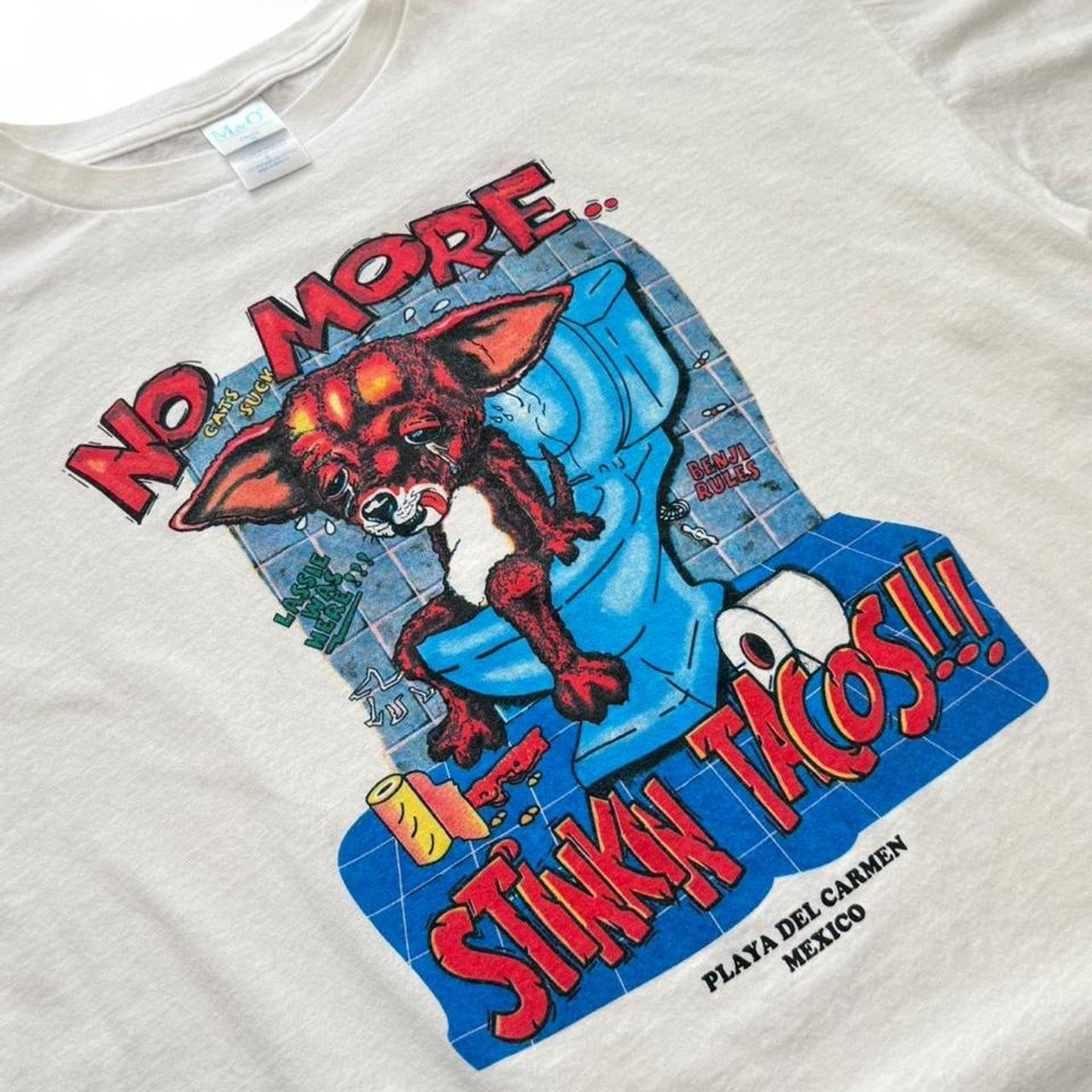 Vintage 90s No More Stinkin Taco Bell Dog Chihuahua Funny Poop Joke T-shirt