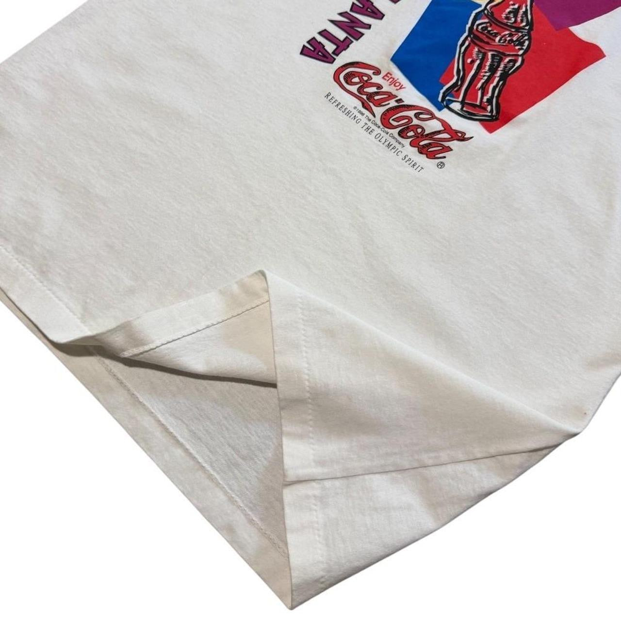 Vintage 1996 Atlanta Olympics USA Coca-Cola Promo Souvenir Graphic Art T-Shirt