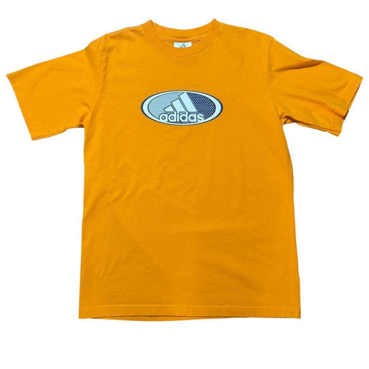Mustard Yellow y2K Adidas Spellout Tee