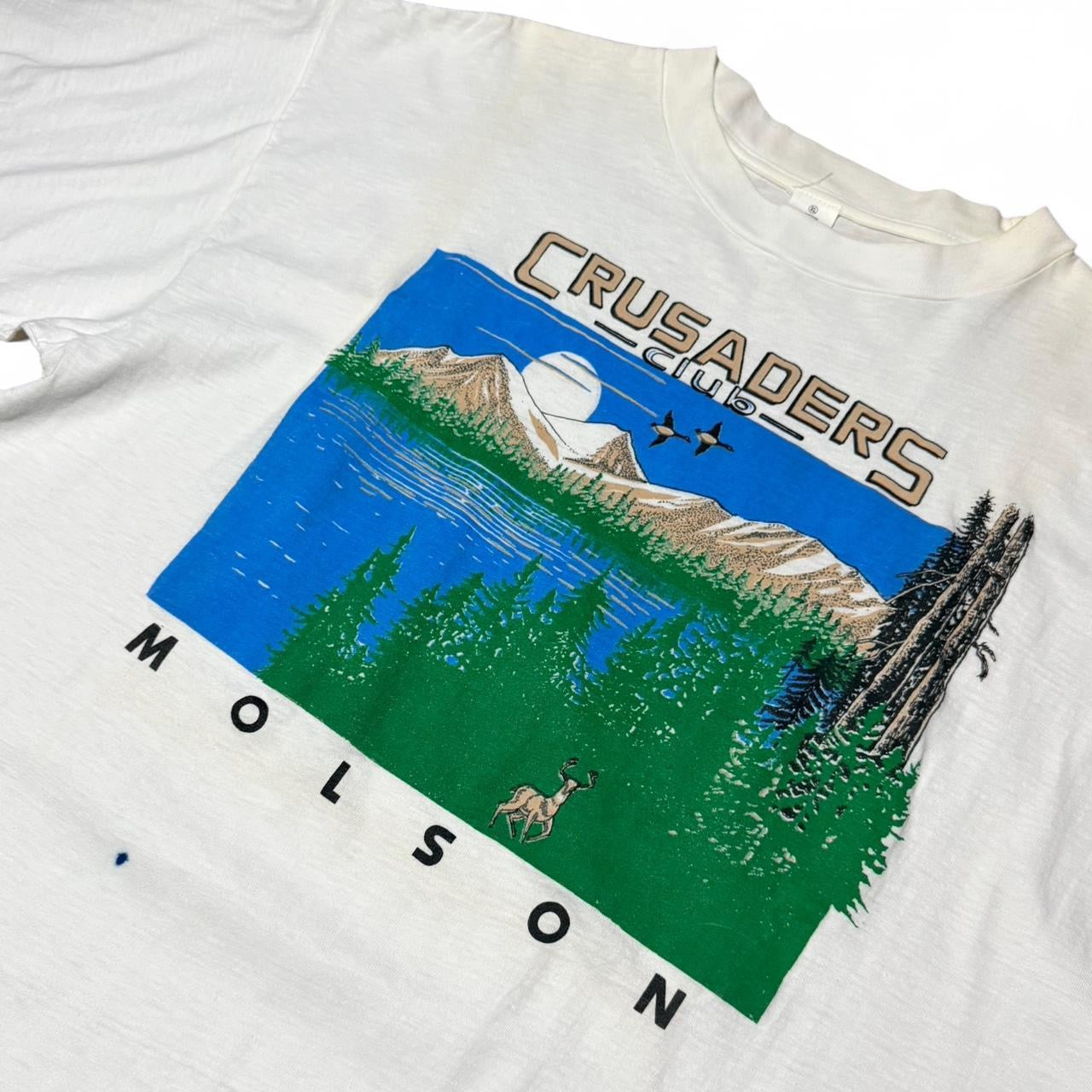 Vintage 90s Molson Crusaders Golf Hunting Sports Mens Beer Club T-shirt