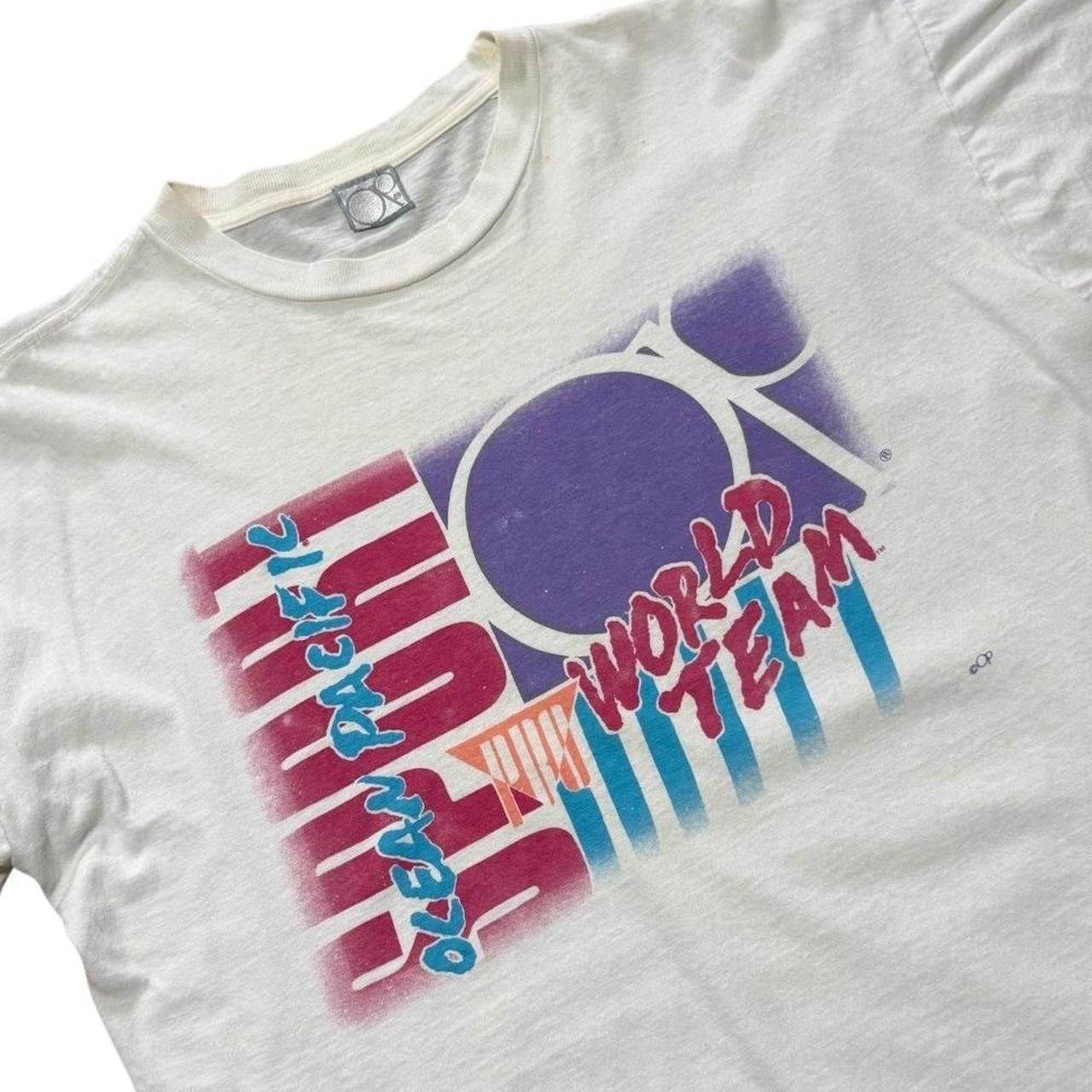 90s Ocean Pacific OP World Team Surf Art Beach Sport Graphic T-shirt
