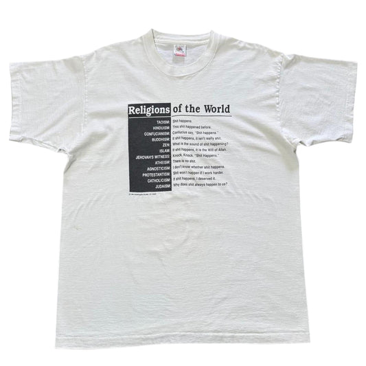 90s Religions of the World Novelty Joke Funny Humour Tee