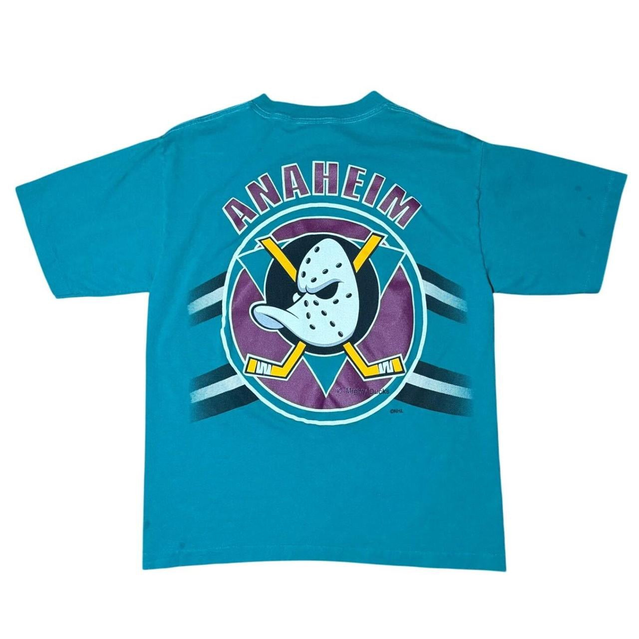 90s Anaheim Mighty Ducks NHL Hockey Sports Graphic Mask Logo 7 T-shirt