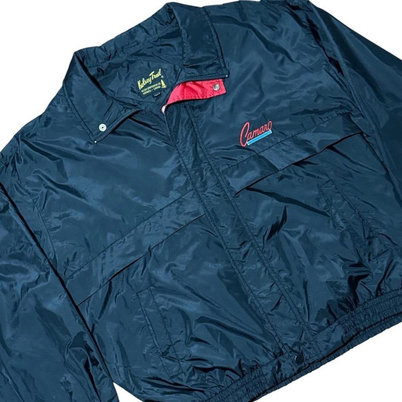 90s Chevrolet Camaro Car Embroidery Zip Windbreaker Racing Sports Jacket