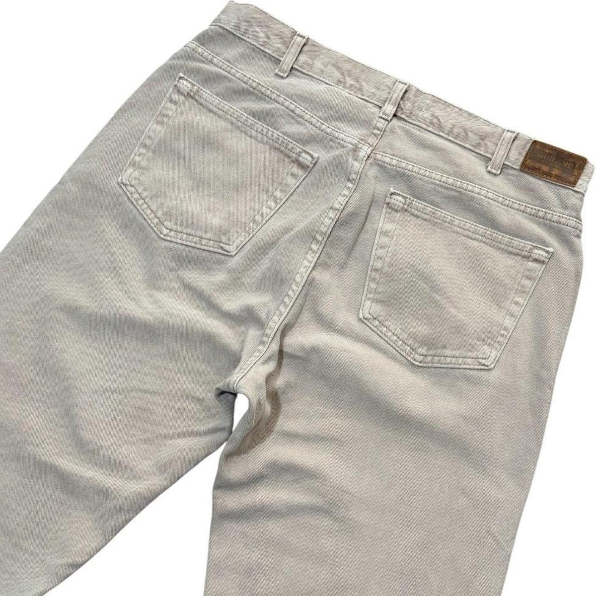 90s Kirkland Signature Mens Relaxed Jeans Beige Tan Stone Wash 34" Pants