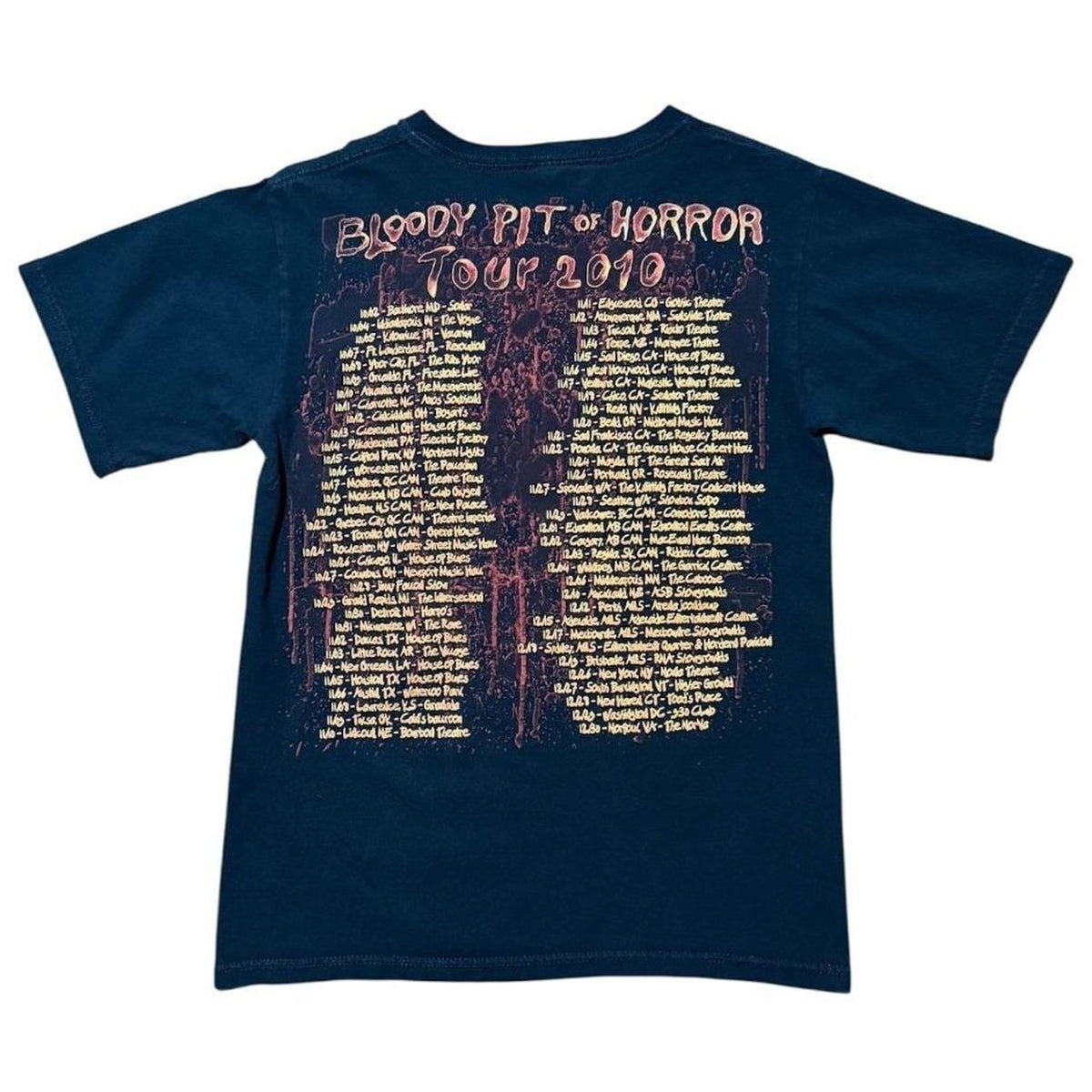 GWAR Bloody Pit of Horror Grunge Thrash Metal Punk 2010 Band Tour Merch T-shirt