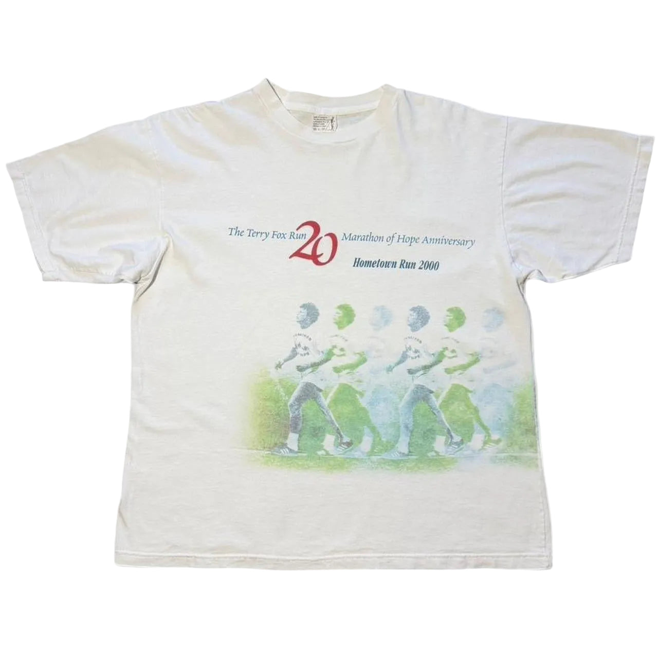 Y2K Terry Fox Run 20th Anniversary Hometown Run Canada Souvenir T-shirt
