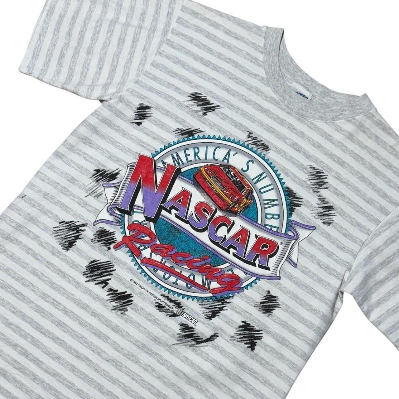 90s NASCAR Racing Stripe Single Stitch USA Retro Car Art Graphic T-shirt