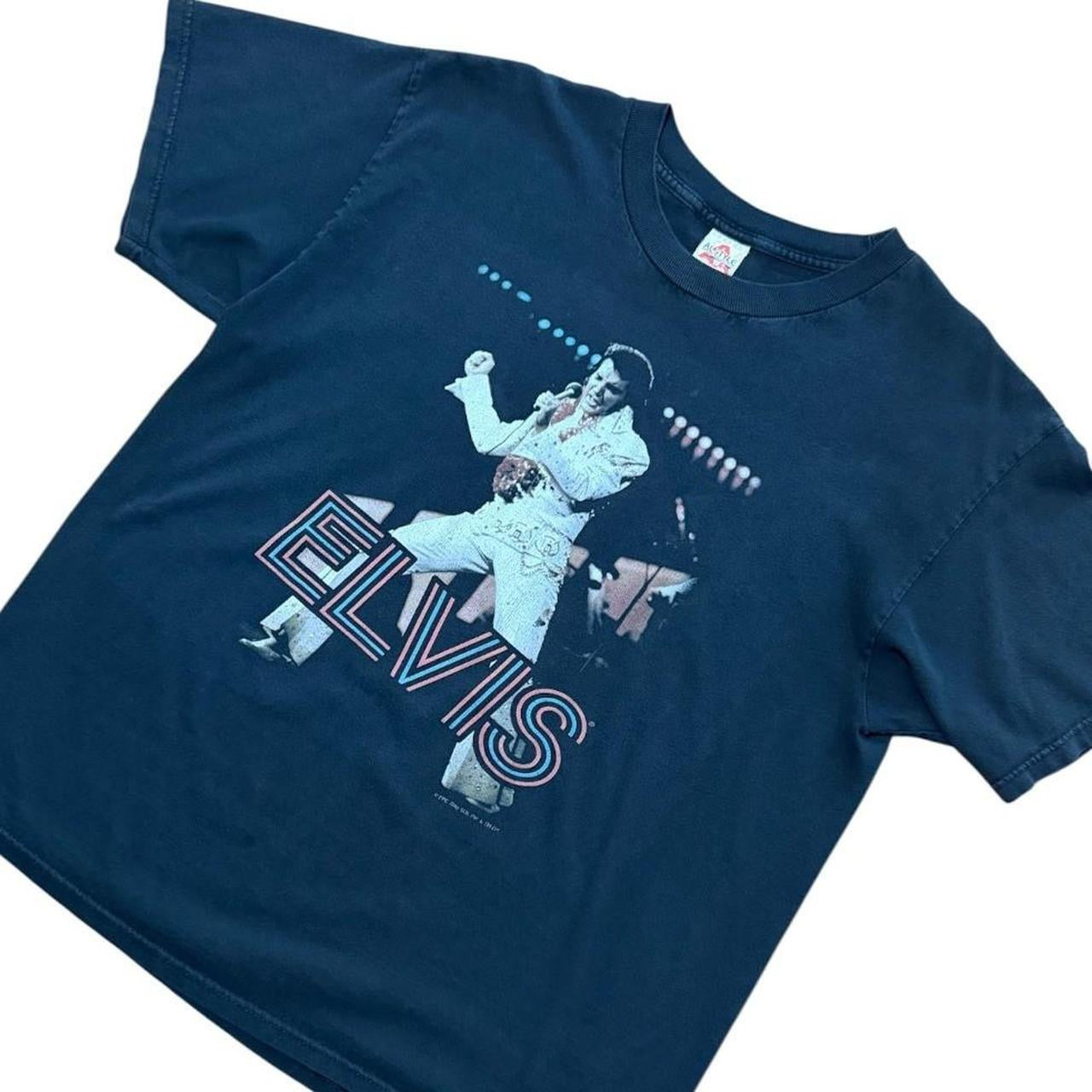 Y2K Elvis Presley King of Rock Music Band Concert Merch Graphic T-shirt