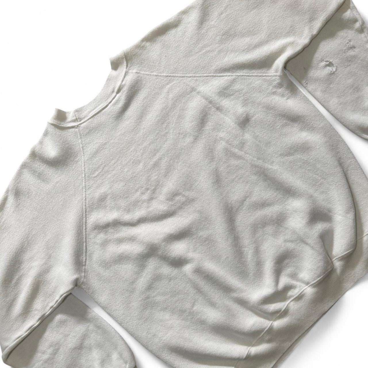 90s Arkansas Grid Graphic Cream Crewneck