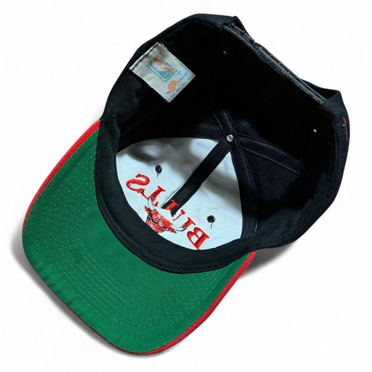 Vintage 90s Chicago Bulls Signature Logo NBA Basketball Snapback Hat