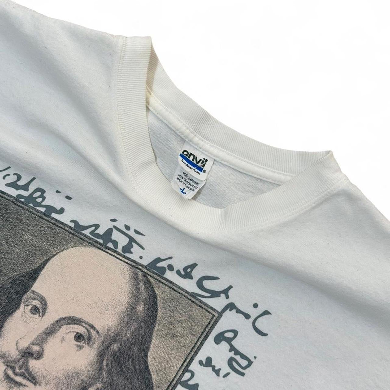 Vintage 90s Y2K William Shakespeare Poetry Author Playwright Quote T-shirt
