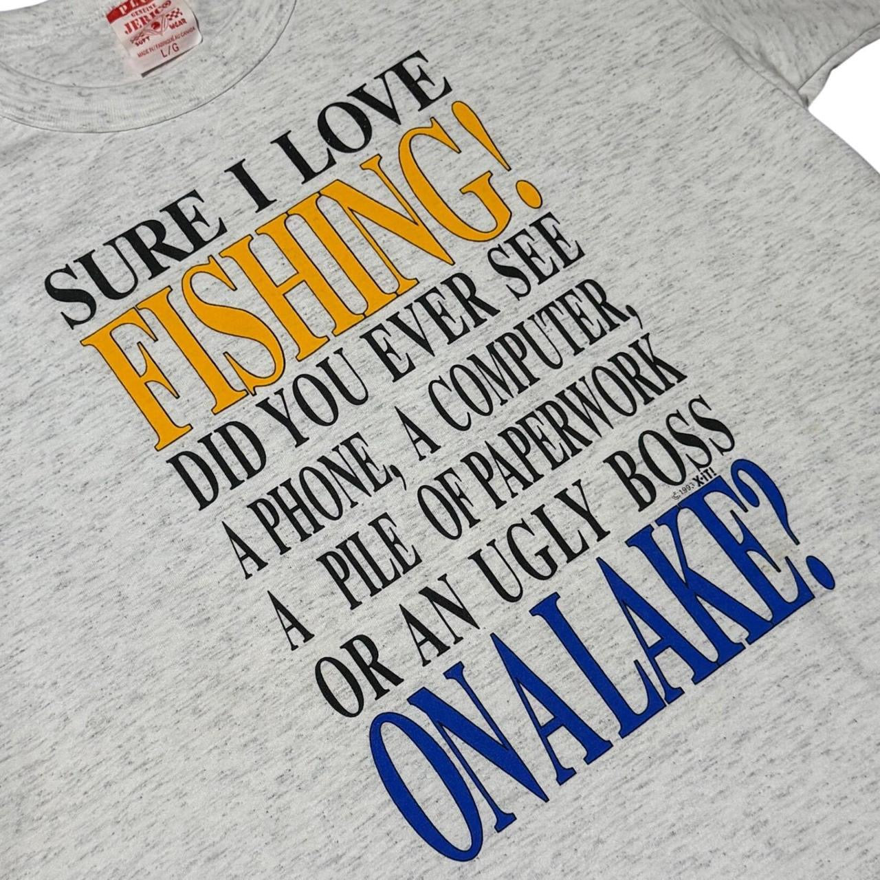 90s Fishing Humour Novelty Slogan Quote Dad Joke Funny Triblend T-shirt