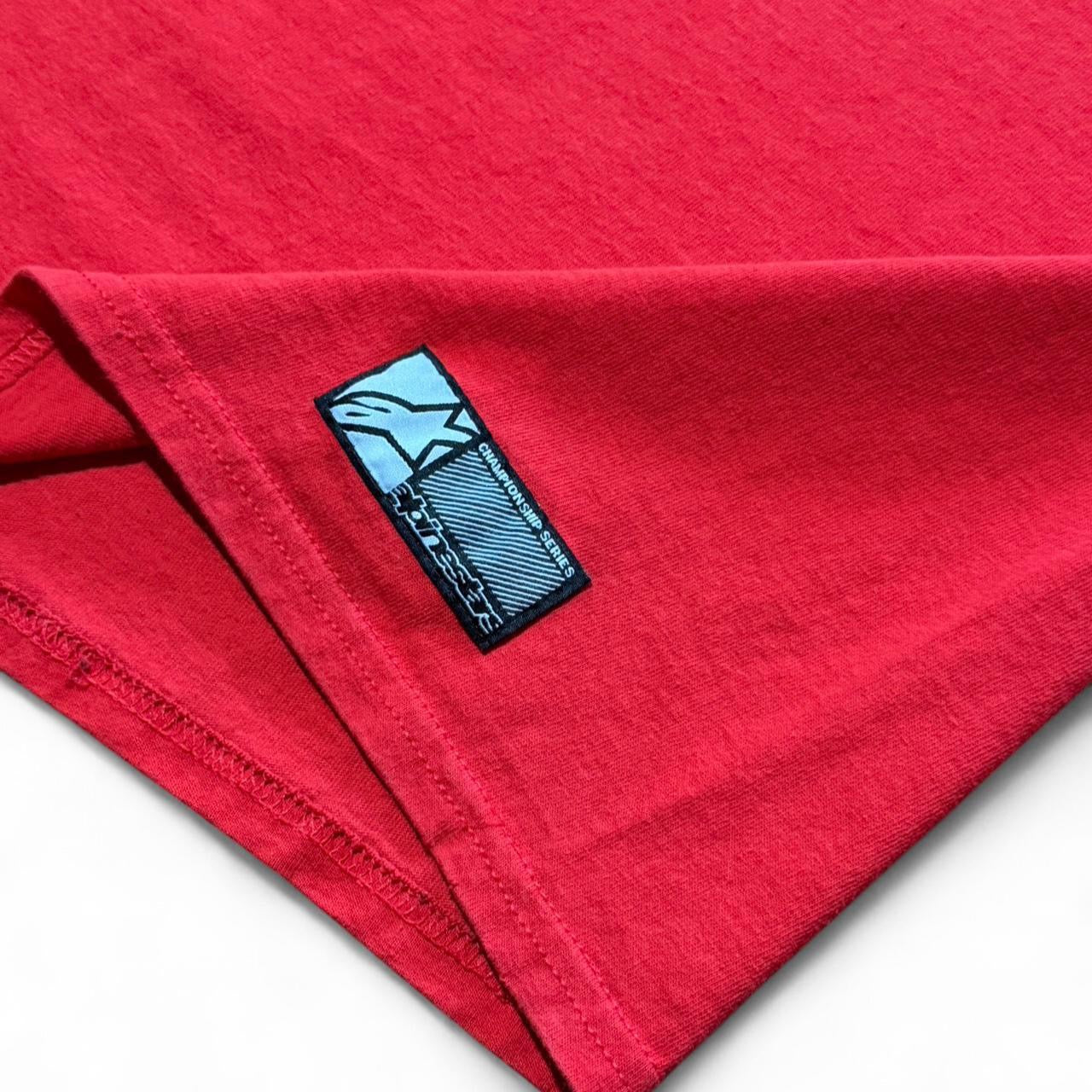 Y2K Alpinestars Snowboarding Sports Red Graphic Logo T-shirt