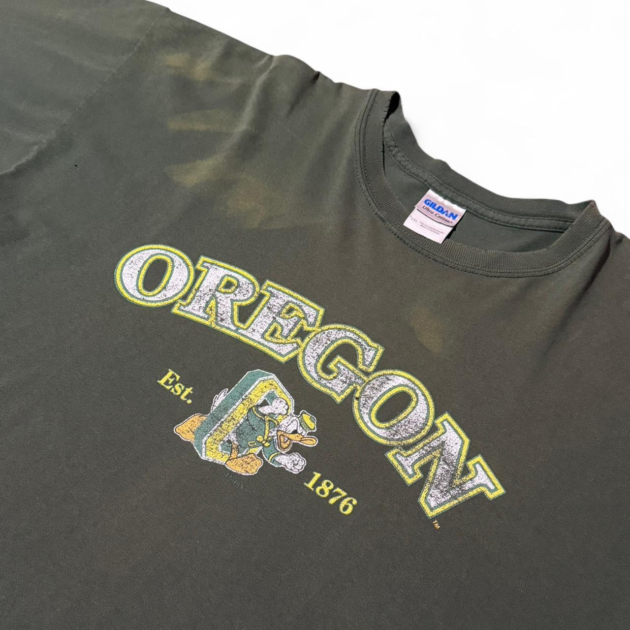 90s Thrash & Faded Oregon Ducks NCAA Football Sports Tee