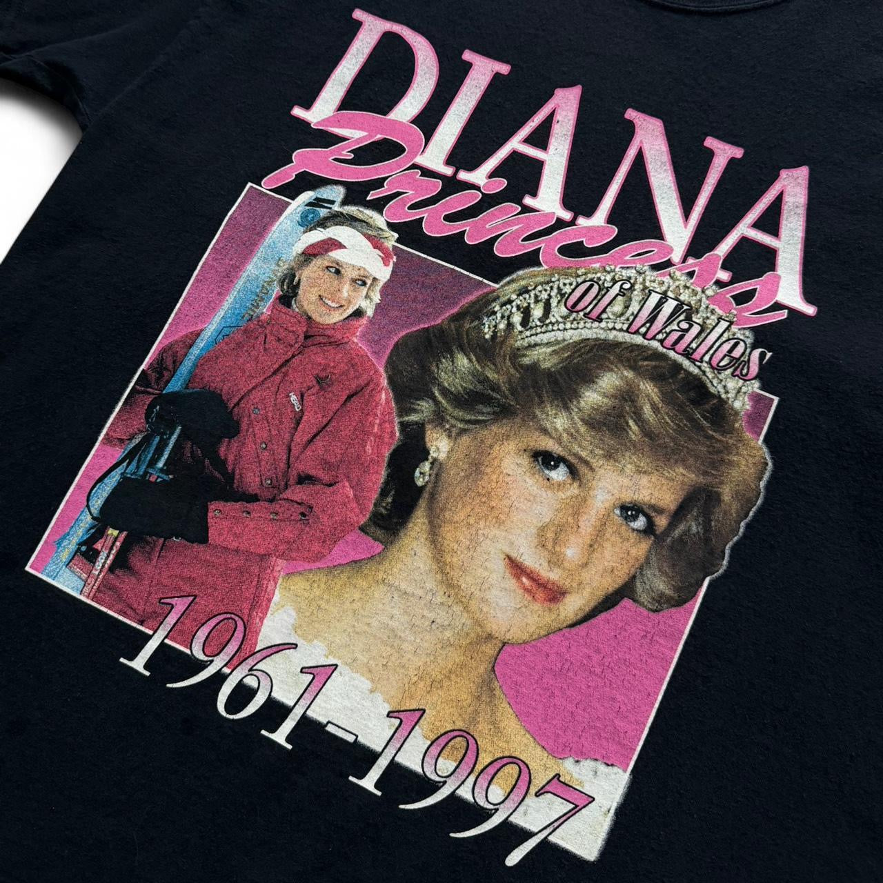 Vintage 90s Princess Diana Of Whales Rap Graphic Memorial T-shirt